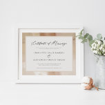 Elegant Faux Gold huwelijksakte Poster<br><div class="desc">Elegant Faux Gold huwelijksakte Poster</div>