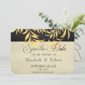 Elegant  Faux Gold laat de datum op Save The Date (Staand voorkant)