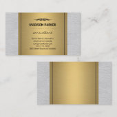 Elegant Faux Gold Label White Leather (Voorkant / Achterkant)