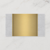 Elegant Faux Gold Label White Leather (Achterkant)