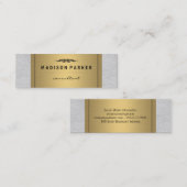 Elegant Faux Gold Label White Leather (Voorkant / Achterkant)