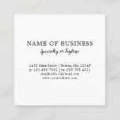 Elegant Faux Gold Lace - Calligrafie Monogram Vierkante Visitekaartje (Achterkant)