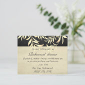 Elegant  Faux Gold Leaves Rehearings Dinner Kaart (Staand voorkant)