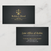 Elegant Faux Gold Libra Professional Visitekaartje (Voorkant / Achterkant)