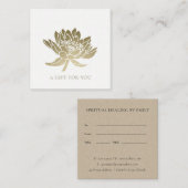 ELEGANT FAUX GOLD LOTUS FLORAL GIFT CERTIFICAAT (Voorkant / Achterkant)