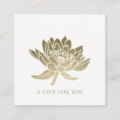 ELEGANT FAUX GOLD LOTUS FLORAL GIFT CERTIFICAAT (Voorkant)