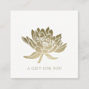 ELEGANT FAUX GOLD LOTUS FLORAL GIFT CERTIFICAAT