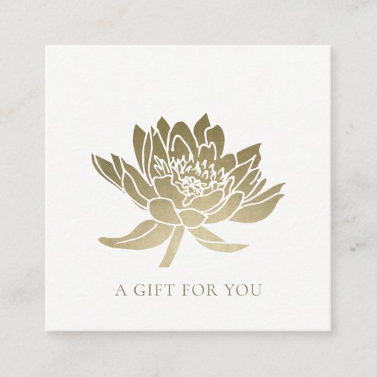 ELEGANT FAUX GOLD LOTUS FLORAL GIFT CERTIFICAAT (Voorkant)