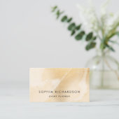 Elegant Faux Gold Marble met eenvoudige tekst Visitekaartje (Staand voorkant)