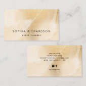 Elegant Faux Gold Marble met eenvoudige tekst Visitekaartje (Voorkant / Achterkant)