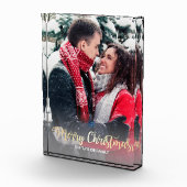 Elegant faux gold Merry-kerstfoto Fotoblokken (Rechts)