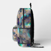Elegant Faux Gold met Blauwgroen en Paarse Opal St Bedrukte Rugzak (Rechts)