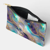 Elegant Faux Gold met Blauwgroen en Paarse Opal St Etui (Open)