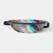 Elegant Faux Gold met Blauwgroen en Paarse Opal St Heuptasje (Voorkant)