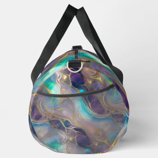 Elegant Faux Gold met Blauwgroen en Paarse Opal St Plunjezak (Rechts)