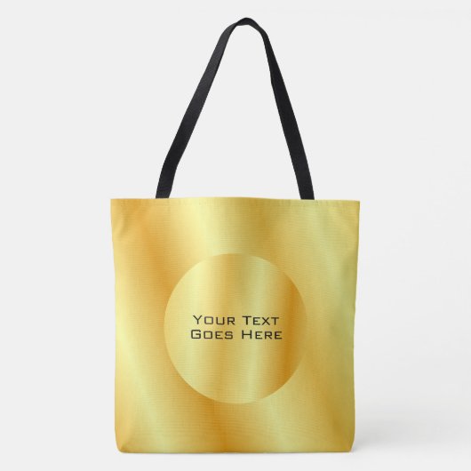 Elegant Faux Gold Metallic look Aangepaste Sjabloo Tote Bag (Voorkant)