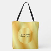 Elegant Faux Gold Metallic look Aangepaste Sjabloo Tote Bag (Achterkant)