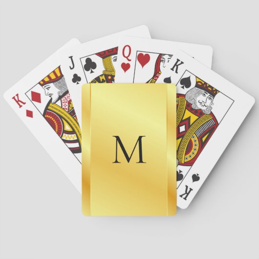 Elegant Faux Gold Metallic look Blank Sjabloon Pokerkaarten (Achterkant)