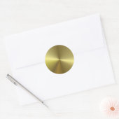 Elegant Faux Gold Metallic look Blank Sjabloon Ronde Sticker (Envelop)