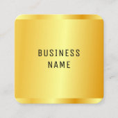 Elegant Faux Gold Metallic look Modern Glamour Vierkante Visitekaartje (Voorkant)