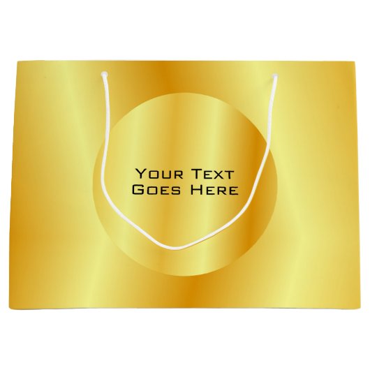 Elegant Faux Gold Metallic look-Sjabloon Groot Cadeauzakje (Voorkant)