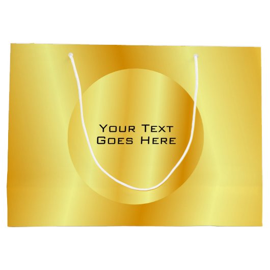 Elegant Faux Gold Metallic look-Sjabloon Groot Cadeauzakje (Achterkant)