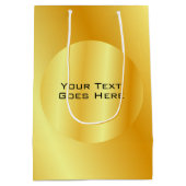 Elegant Faux Gold Metallic look voegt Sjabloon tek Medium Cadeauzakje (Achterkant)