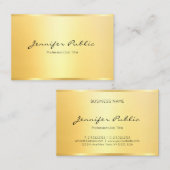 Elegant Faux Gold Minimalist Moderne Sjabloon Visitekaartje (Voorkant / Achterkant)