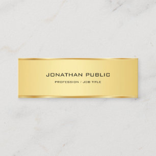 Elegant Faux Gold-minimalistische professionele Sj Mini Visitekaartje