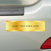 Elegant Faux Gold Modern Glamour Sjabloon Bumpersticker (Op auto)