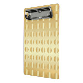 Elegant Faux Gold Modern Glamoureuze Sjabloon Mini Klembord (Angled2)