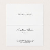 Elegant Faux Gold Modern Handgeschreven Name Sjabl Visitekaartje (Binnenkant ongevouwen)