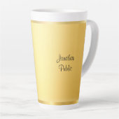 Elegant Faux Gold Modern Handgeschreven Script Latte Mok (Rechterhoek)
