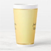 Elegant Faux Gold Modern Handgeschreven Script Latte Mok (Voorkant)