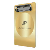 Elegant Faux Gold Modern Monogram Sjabloon Mini Klembord (Angled2)