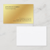 Elegant Faux Gold Modern Professional Eenvoudig Visitekaartje (Voorkant / Achterkant)