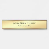 Elegant Faux Gold Modern Professional Sjabloon Deurbordje (Voorkant)