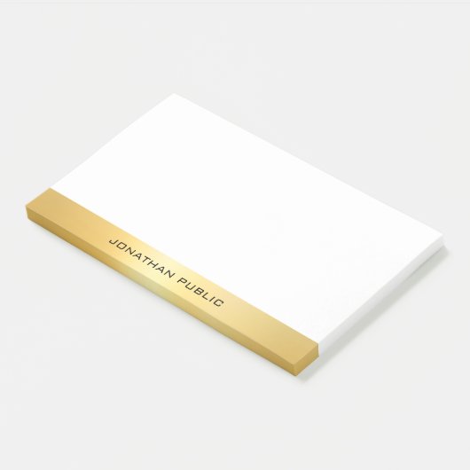 Elegant Faux Gold Modern Professional Sjabloon Post-it® Notes (Schuin)
