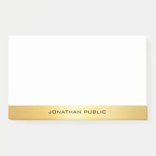 Elegant Faux Gold Modern Professional Sjabloon Post-it® Notes (Voorkant)