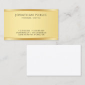 Elegant Faux Gold Modern Simple Design-Sjabloon Visitekaartje (Voorkant / Achterkant)