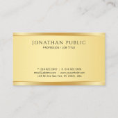 Elegant Faux Gold Modern Simple Design-Sjabloon Visitekaartje (Voorkant)
