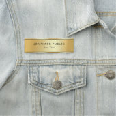 Elegant Faux Gold Modern Sjabloon Trendy Naamplaatje (In situ)