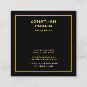 Elegant Faux Gold Modern, speciaal gepersonaliseer Vierkante Visitekaartje (Achterkant)