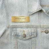 Elegant Faux Gold Modern Trendy Custom Sjabloon Naamplaatje (In situ)