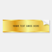 Elegant Faux Gold Moderne Glamourese Sjabloon Bumpersticker (Voorkant)