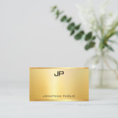 Elegant Faux Gold Moderne Sjabloon Professional Visitekaartje (Staand voorkant)