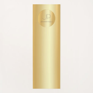 Elegant Faux Gold Monogram Fitness Sjabloon Yogamat