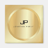 Elegant Faux Gold Monogram Moderne Aangepaste Sjab Magneet (Voorkant)