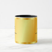 Elegant Faux Gold Monogram Sjabloon Trendy Mok (Midden)