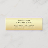 Elegant Faux Gold Monogrammed Moderne Sjabloon Mini Visitekaartje (Achterkant)